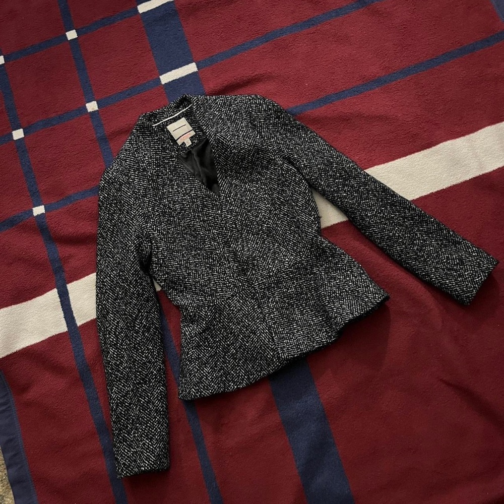 The Limited SCANDAL collection Peplum Blazer Jacket S Herringbone Tweed